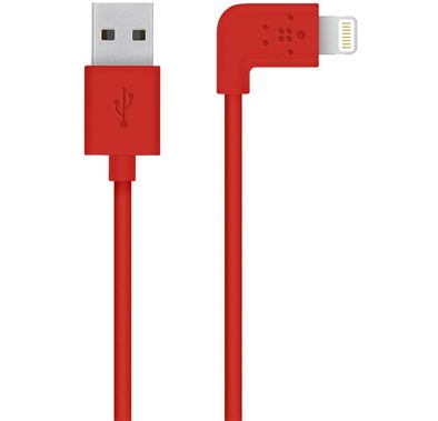 Belkin Boost Charge Lightning to USB-A Cable 1.2m/4ft, Fast Charging and Sync Cable, Durable Cord Compatible for iPhone 12 Pro Max, 12 Pro / 12, 12 Mini, 11 Pro Max, 11 Pro / 11, XR, XS Max, XS - Red