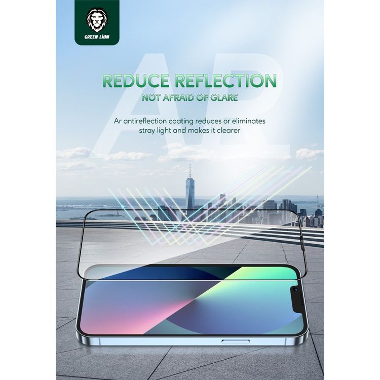 Green Anti-Reflective Transparent Glass Screen Protector