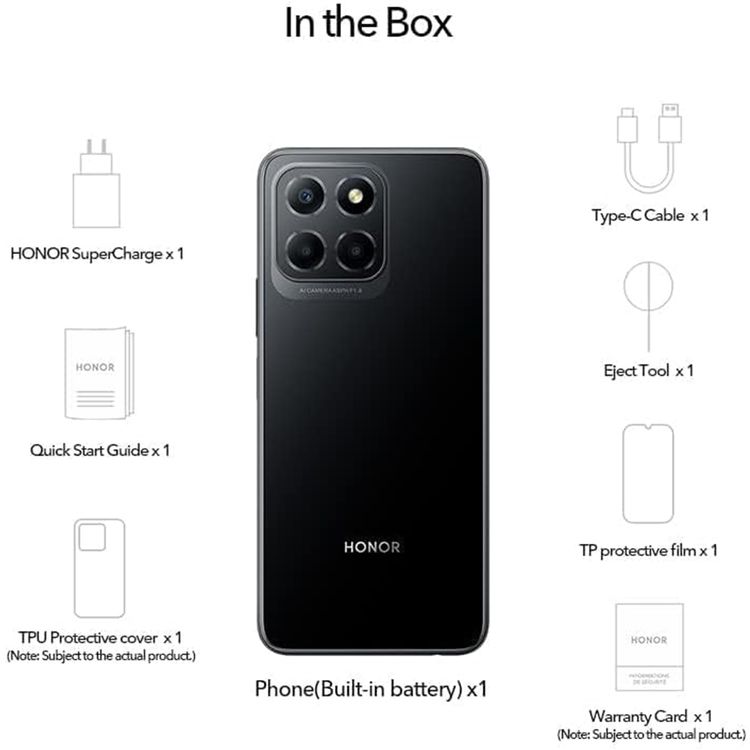 Honor X6 Dual SIM- UAE Version (Midnight Black) - 4GB RAM 64GB 4G