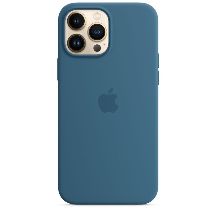 Apple Silicone Case with MagSafe Compatible for iPhone 13 Pro Max (6.7") – Blue Jay
