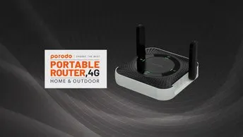 Porodo Home & Outdoor Portable Router in UAE | 10 Devices Connection Ability - Black / Gray | (PD4GCPMFBKGY)