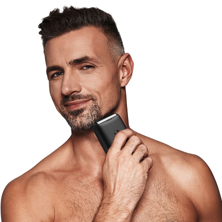 Porodo Lifestyle Dual-Blade Pocket Shaver with Travel Lock, Dual-Blade, Digital Display, Type-C Charging, 600mAh Battery, 8000RPM Motor Speed, Lightweight & Portable - Black