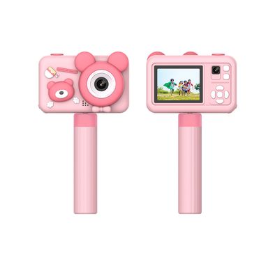 كاميرا رقمية للأطفال من Porodo مع حامل ثلاثي، وقت تشغيل يصل إلى 5 ساعات، شاشة IPS مقاس 2.0 بوصة، دقة كاميرا 26 ميجا بكسل، سعة بطارية 400 مللي أمبير- باللون الوردي