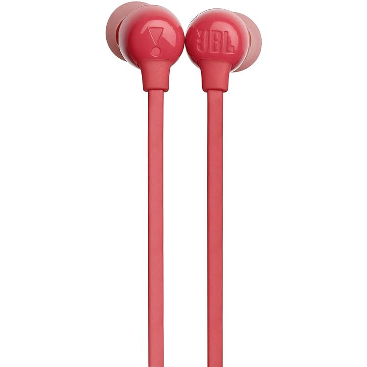 JBL T115BT Wireless In-Ear Headphones, Pure Bass Sound, 8 Hours Battery with Quickly Charge, Multi-point Connectivity, 3 Button Remote with Microphone - Coral