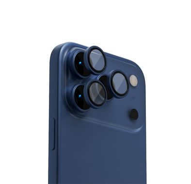 Levelo LucentTrio Camera Lens Protector with 99%  Transmittance for iPhone 17 Pro / 17 Pro Max, Anti-Fingerprint, Anti-Scratch, Double-Sided AR Glass, Oleophobic Coating, Multi-Layer Protection, Strong Adhesive - Titanium Blue