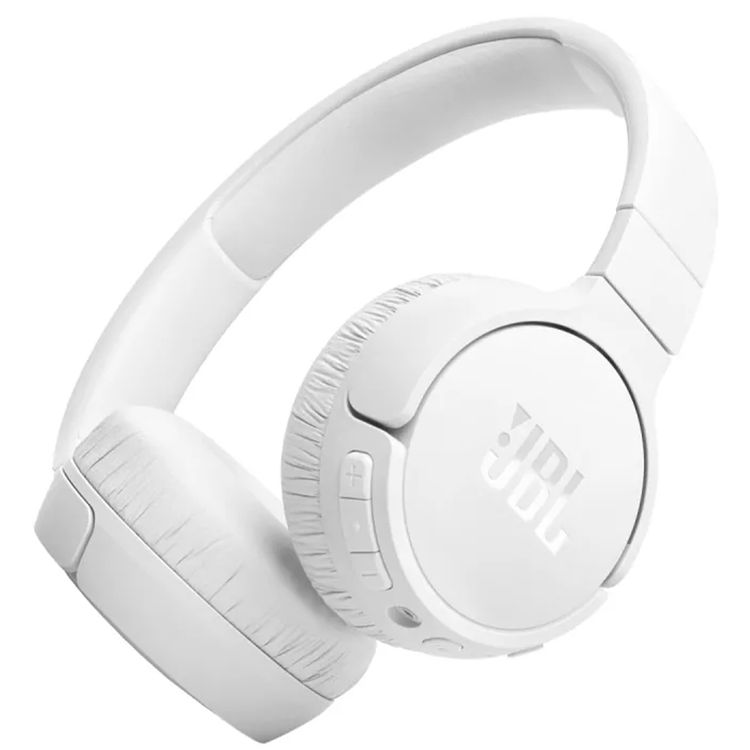 JBL Tune 670 Wireless Noise Cancelling Headphones with Detachable Type-C Cable, Voice Assistant Integration, Built-in Microphone, 70 Hours Battery Life - White