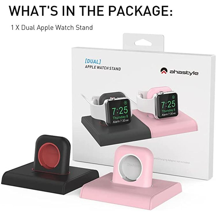 Ahastyle ABS Charging Dock, Compatible with All Apple Watch Models - Black