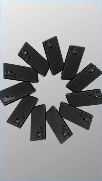 Levelo Ox Carbon Case for Samsung S25 Ultra in UAE | MagSafe Compatible - Black | (LVL-OX-25U-BK)