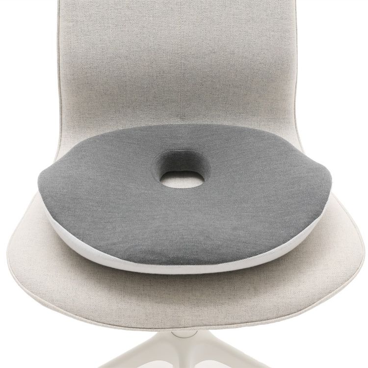 Green Lion Ergoflex Comfort Seat Cushion with Removable & Washable Cover, Non-Slip Texture, Up to 150kg Load Capacity, Contoured Shape, 100% Memory Foam Sponge &100% Polyester Fabric Material - Gray