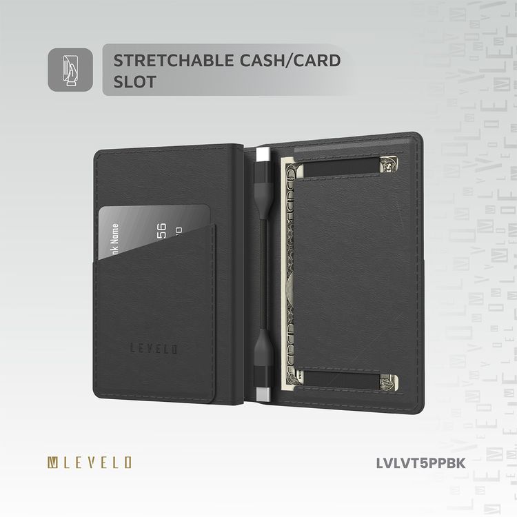 باور بانك محمول 3 في 1 من ليفيليو فيرمونت، سعة بطارية 5000 مللي أمبير، نوع بطارية ليثيوم أيون، مادة الألومنيوم + جلد البولي يوريثان، شحن سريع