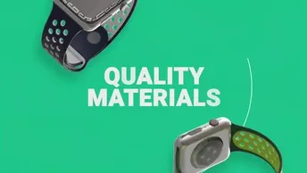 Porodo iGuard Sport Silicone Watch Strap for Apple Watch 45/44mm in UAE | Adjustable - Black/White | (PDSILNS44-BKWH)