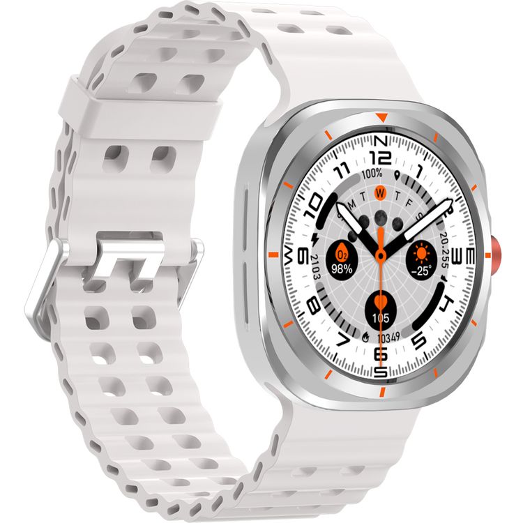 Green Lion Strive Smart Watch with 1.52" IPS Display, Bluetooth Version 5.3, IP65 Waterproof, 5 Days Working Time, Health Monitoring, Sport Modes, 150mAh Battery Capacity, Wireless Charging Type, 2-3 Hours Charging Time, LED Torch, Remote Capture - Silver