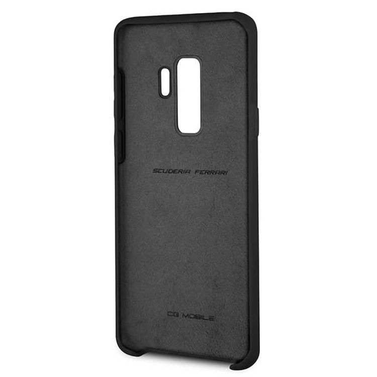 CG MOBILE Ferrari SF Silicone Phone Case Compatible for Samsung Galaxy S9 Plus | Protective Mobile Case Officially Licensed - Black