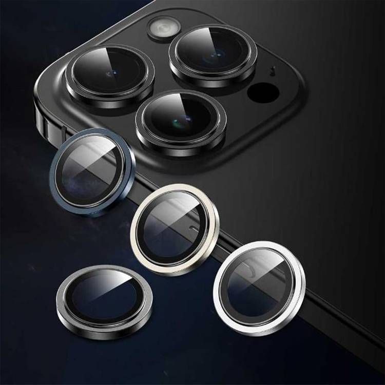 Green Lion Camera Lens HD Plus Protector for iPhone 13 Pro / 13 Pro Max, Aluminum Alloy Frame, Anti-Fingerprint, 9H Durable Glass, Water-Resistant, Nano Absorption - Silver  