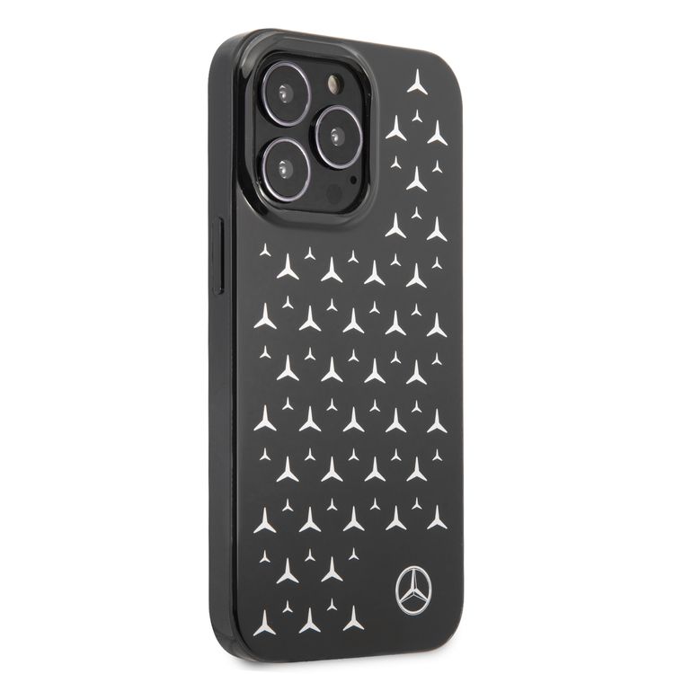 CG MOBILE Mercedes Benz PC/TPU Case with Electroplated Stars Pattern Compatible for iPhone 13 Pro (6.1") Anti-Scratch, Easy Access to All Ports, Drop Protection