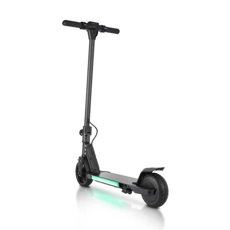 Green Lion GBK-KIDS E-Scooter with 130W Efficient Motor, Powerful Headlight, Dual Brake System, Digital Display, Bulit-in-BT Speaker, 6.3" Safe Solid Tires - Black