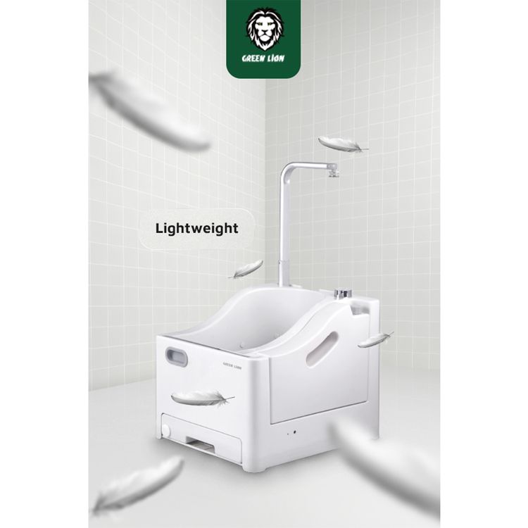  Green Lion Portable Wudu Machine with Pressure Foot Pedal, 2.5 L Clean Water Capacity, 2x1800 mAh Batteries, Lightweight Design, No Installation Required, Safe to Use - White