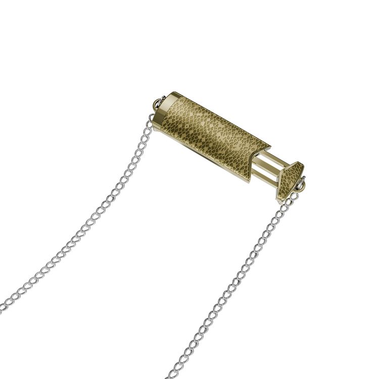 Levelo Lana Crossbody Chain Back Clip Phone Holder with Aluminum Material, 1.2m Chain Length, Anti-Corrosion Chain, Universal Compatibility -  Desert Titanium