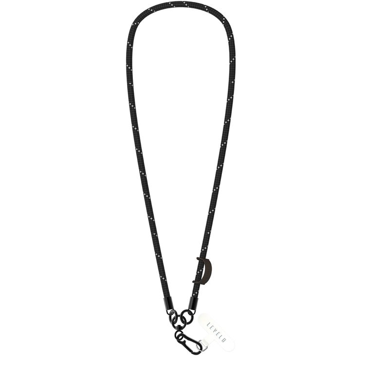Levelo Everly Phone Crossbody Lanyard, Lightweight Design, Adjustable Straps with 1.2m Length, Hypoallergenic Material, Universal Compatibility - Black