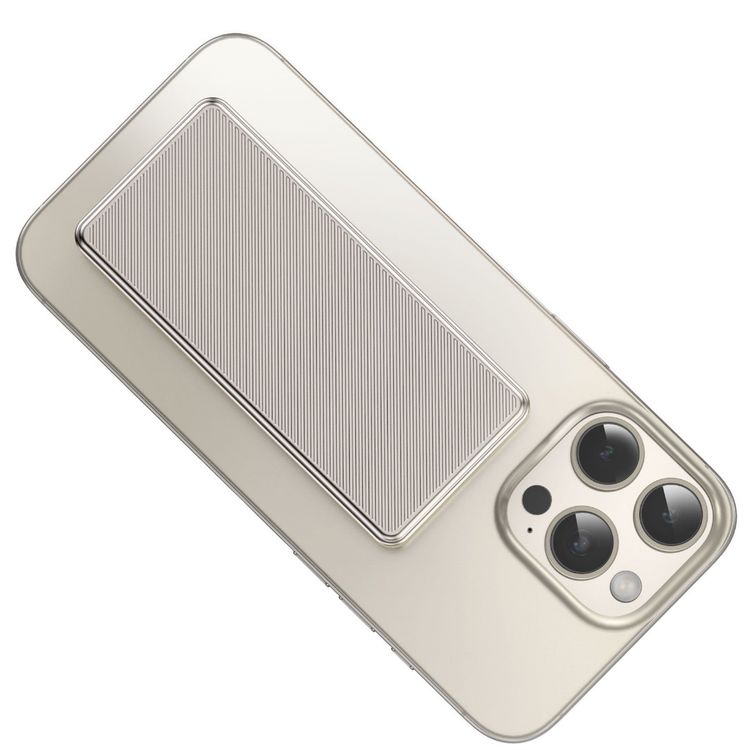 Green Lion 5000mAh Milton Powerbank with Pure Cobalt Battery, 15W Wireless Charging, Strong Magnetic, Smart Chip - Titanium