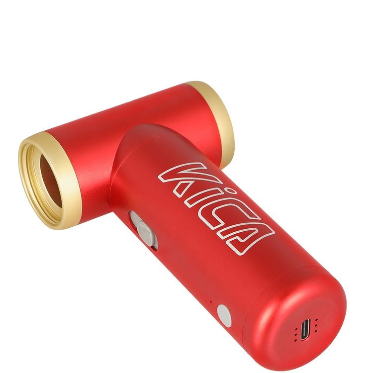 Kica Jet Fan 2, 4 m/s to 20 m/s Adjustable Wind Speed, 101000RPM Brushless Motor, Aviation-Grade Aluminum Shell, Uses for Cleaning, Drying, Inflating & Dusting Hard-to-Reach Areas - Red