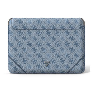 CG Mobile Guess GUCS16P4TB 4G Uptown PU Computer Sleeve with Metal Triangle Logo 16" Protection Bag for or Macbook / Laptop up to 16 inches, Suitable for Outdoor - Blue