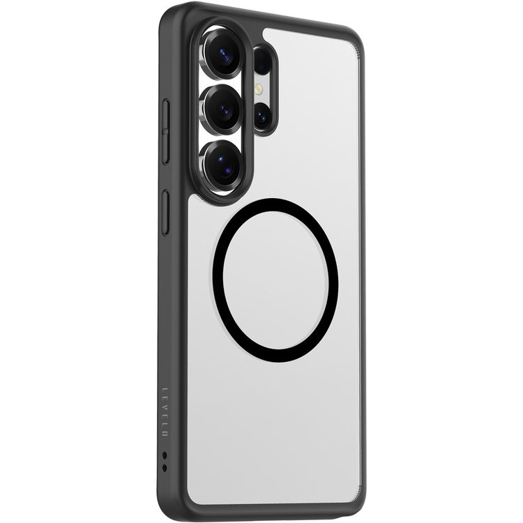 Levelo Solo MagSafe Matte Case for Samsung S26 Ultra, 3H Anti-Scratch Coating, Shock-Resistant Bumper, Raised Bezels for Camera & Screen, Drop Protection - Black