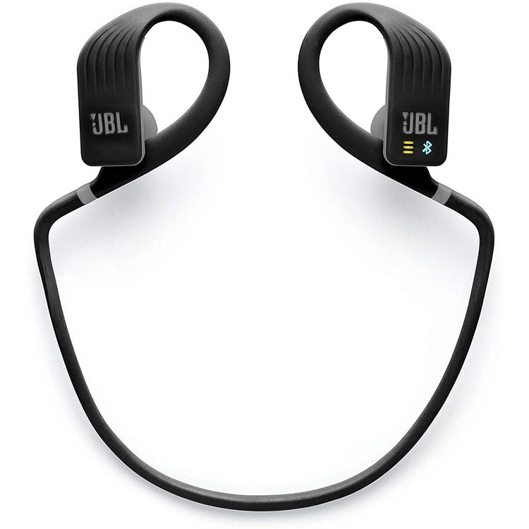 JBL تحمل الغوص سماعات رأس رياضية لاسلكية مقاومة للماء مع مشغل MP3 مدمج ، تصميم مشبك الأذن ، وقت تشغيل لمدة 8 ساعات مع شحن سريع ، سماعة رأس مزودة بأزرار تحكم باللمس ، IPX7 مقاوم للماء