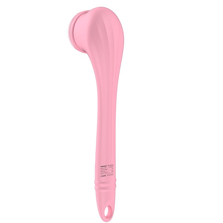 Porodo Lifestyle Electric Body Brush, Soft Bubble Loofah, Soft Cleaning Bristle, 2 Levels Speed, Type-C Charging Port, Soft Silicone Brush - Pink