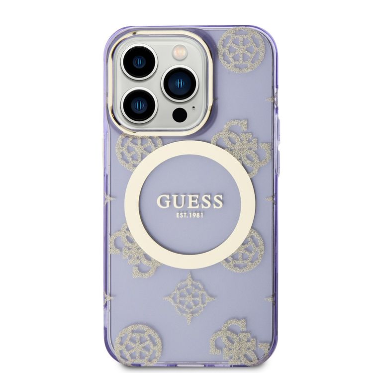 Guess Magsafe IML Case - Gold Purple - iPhone 15 Pro