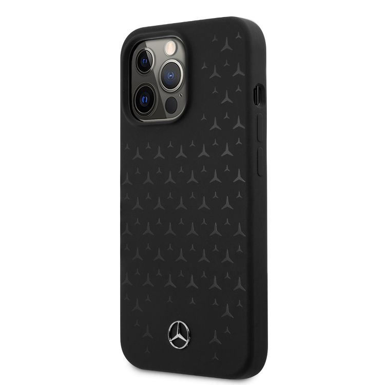 CG MOBILE Mercedes Benz Liquid Silicone Case With Stars Pattern Compatible for iPhone 13 Pro Max (6.7") Anti-Scratch, Easy Access to All Ports, Drop Protection