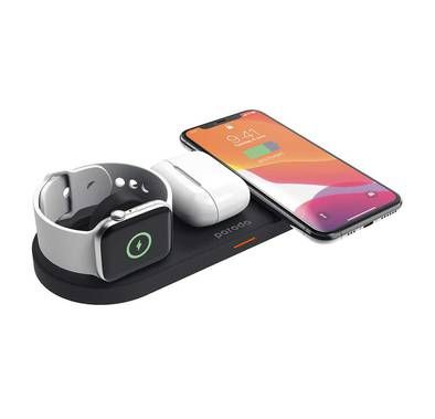 Porodo Fast Wireless Slim Charging Station 4 in 1, Type C...