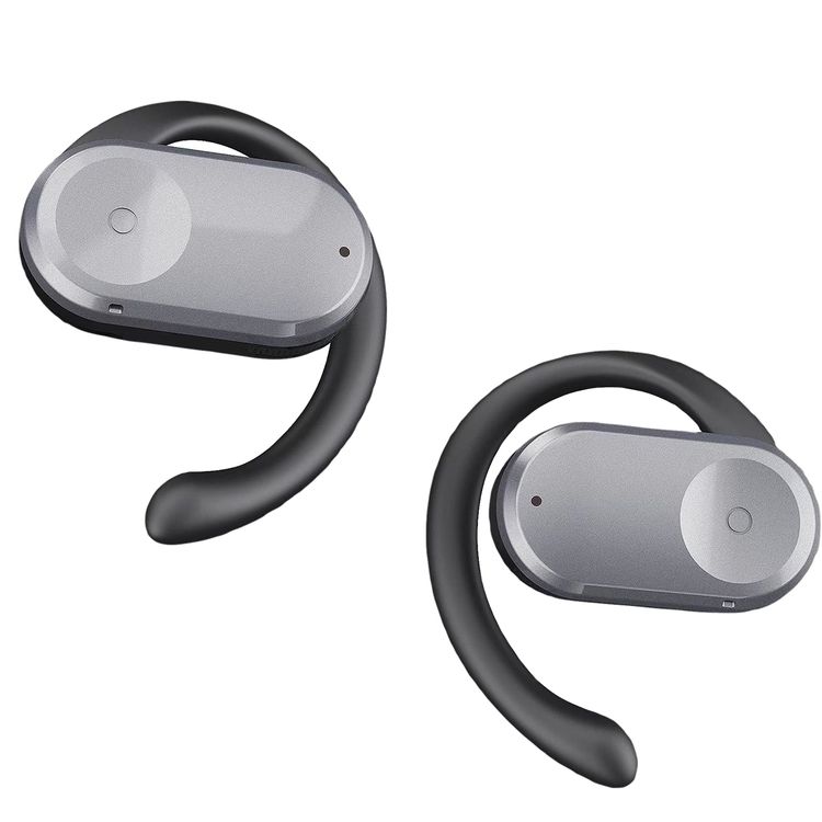 Green Lion Ocean Open-Ear Earbuds with Open-Ear Design, Up to 6 Hours Playtime, 135° Free Rotation, Game Mode, Low Latency, 180 Hours Standby Time, IPX4 Waterproof - Black