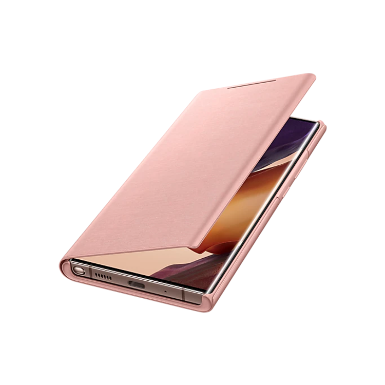 Samsung Galaxy Note20/Note 205G LED View Cover, Comfortable One-Handed Control, Expanded LED Display, Smart Display gives information at  Glance like battery level - Bronze