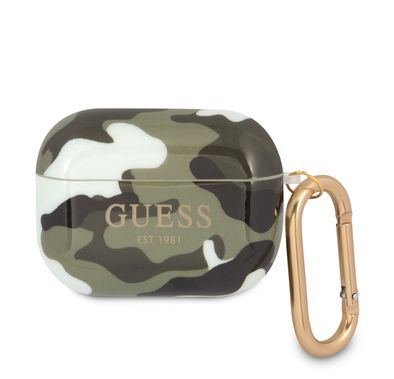  سي جي موبايل من غيس جراب تمويه لامع من مادة البولي يوريثان الحراري مع حلقة مضادة للفقد متوافقة مع ايربودز ، غطاء مقاوم للخدش والسقوط ، جراب واقٍ من السيليكون مقاوم للغبار متوافق مع ايربودز برو مرخص رسميًا