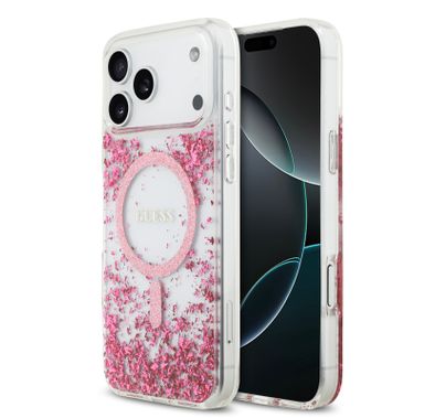 غطاء مغناطيسي بتصميم براق لهاتف آيفون 17 برو، حماية من السقوط، تصميم خفيف الوزن، قبضة مريحة، تغليف مستدام، سهولة التركيب، نحيف - وردي