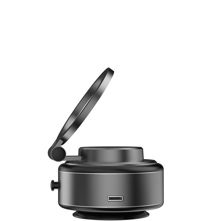 حامل الهاتف Green Lion GX-29 مع شفط تلقائي ودوران 360°، كوب شفط قوي، إمتصاص 1.5 كجم، تشغيل بيد واحدة، متوافق مع ماغسيف، شحن Type-C، وقت عمل 14 يومًا - باللون الأسود غير اللامع.