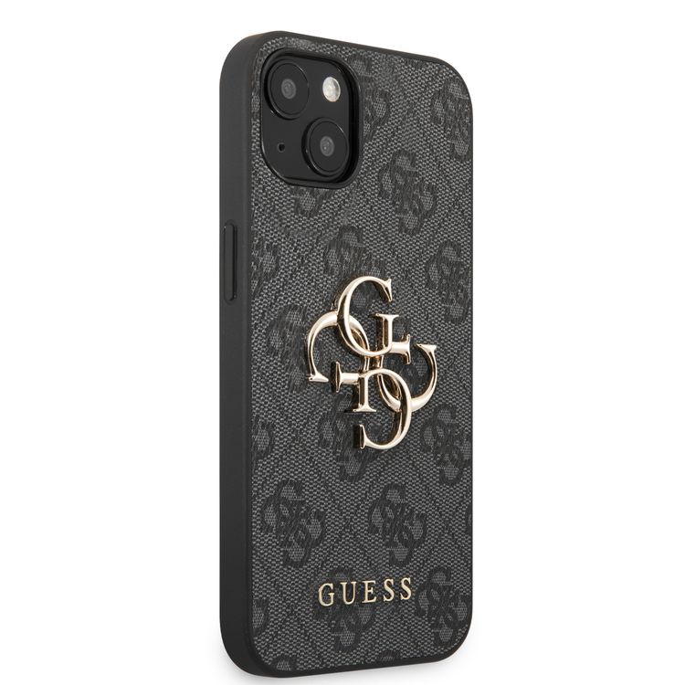 CG MOBILE Guess PU Leather 4G Big Metal Logo Compatible for iPhone 13 (6.1") Anti-Scratch, Easy Access to All Ports, Shock Absorption & Drop Protection