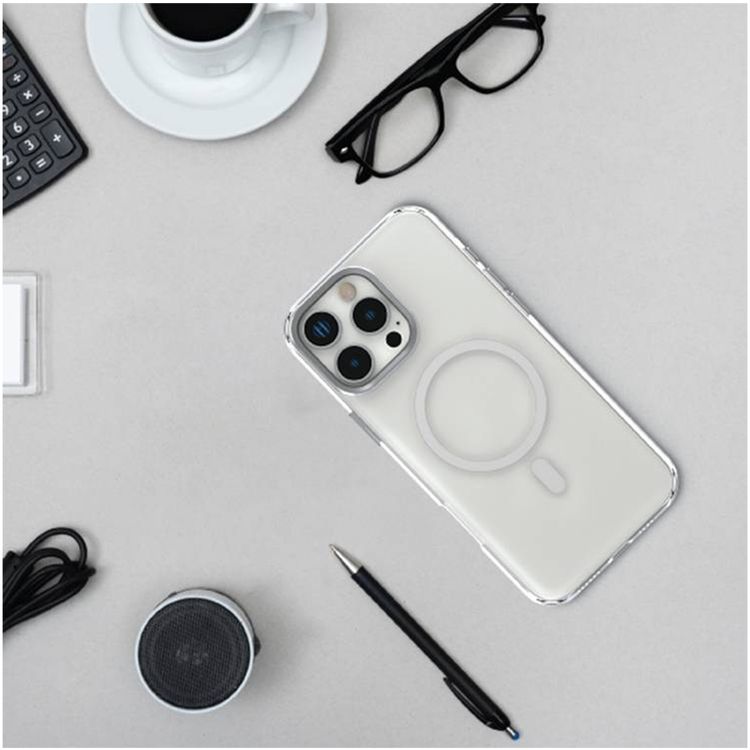 Levelo Allure PC Hard Case for iPhone 16 Pro with Impact-Resistant Corners, ClearView Technology, Metal Camera Ring, High-Quality PC Material, Ultra-Thin Design - Clear