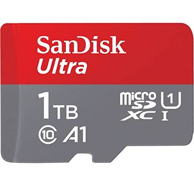 SanDisk 1TB Ultra microSDXC UHS-I Micro Memory Card A1 Class 10 120MB/s - SDSQUA4-1T00-GN6MN - Red