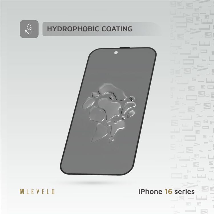 واقي شاشة خصوصية من ليفيلو 3D Resin Glue لجهاز iPhone 16 Plus، مضاد لبصمات الأصابع، مع طلاء أوليوفوبك، تصميم مقاوم للانفجار، مضاد للخدوش، مانع للفقاعات الهوائية، طرد تلقائي للهواء، مقاوم للماء - أسود