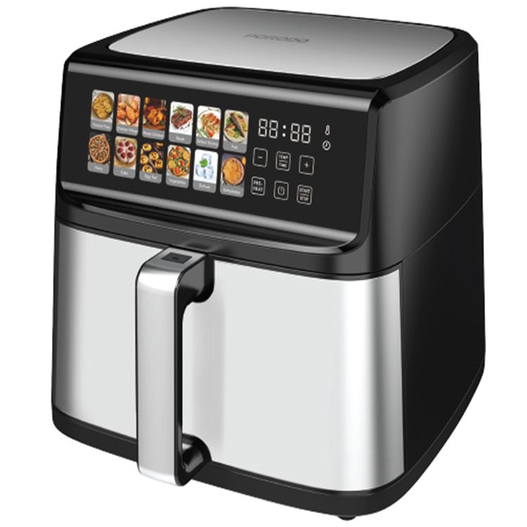 Porodo Lifestyle Dual Mode Air Fryer with Touch Control, 2200W Rated Power, Large Capacity 11L Air Fryer, Automatic Shut-Off, Up to 12 Hours Working Time - Black
