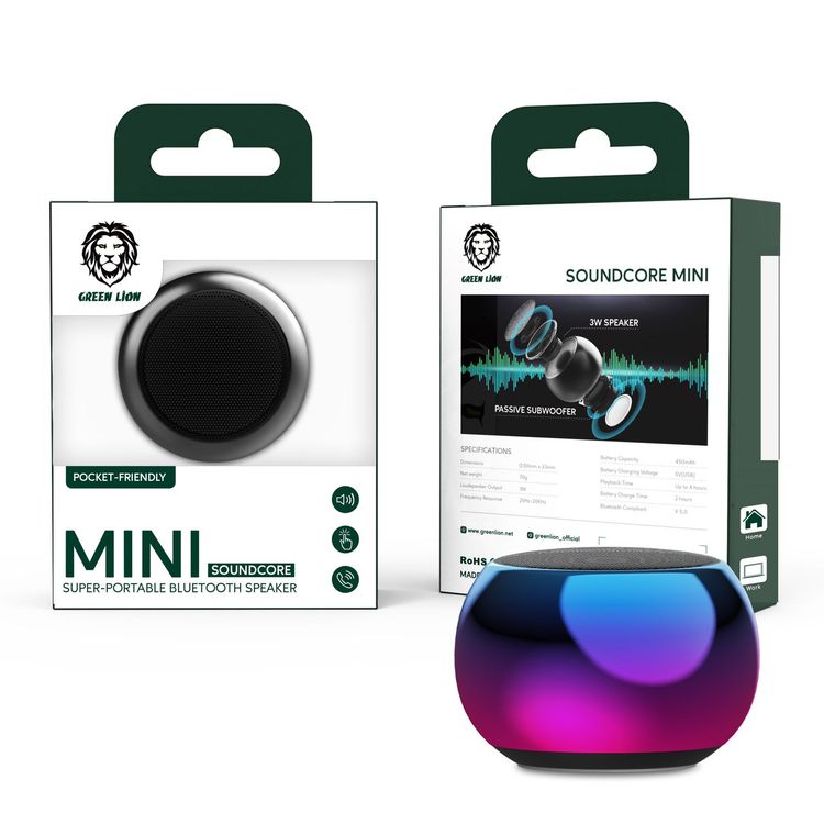 Bluetooth Speaker Green Lion GNMSM3BK Sound core Bluetooth Speaker - Black