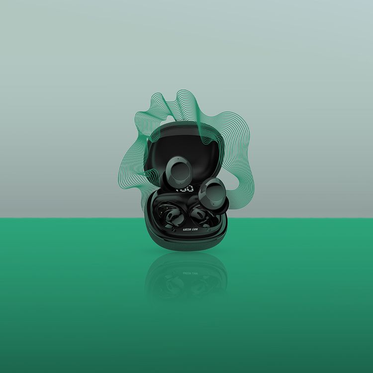 سماعات الأذن اللاسلكية الحقيقية جرين ليون مالبون مع ENC، ميكروفونات مزدوجة، منفذ شحن Type-C، إصدار بلوتوث 5.4. مدى بلوتوث 10 متر، بطارية حقيبة بسعة 300 مللي أمبير، وقت شحن ساعتين، وقت استعداد 21 ساعة، عرض حالة البطارية - باللون الأسود.