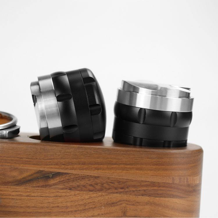 LePresso Coffee Distributor Lavelling Tool, Stainless Steel SUS304 & Alloy Material, Compatible with 58mm Portafilter Baskets, Four-Angled Slopes Design - Black