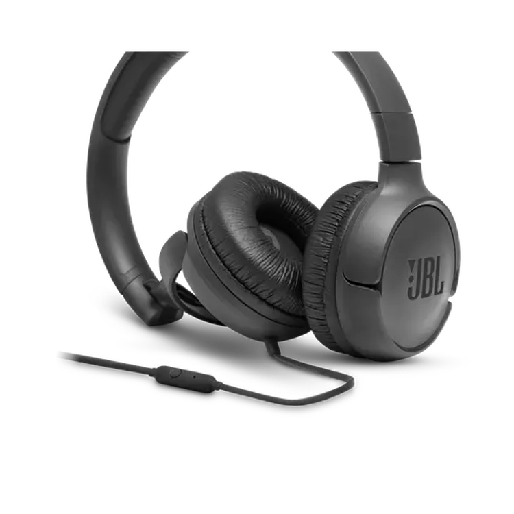JBL T500 Wired On-Ear Headphones - Black
