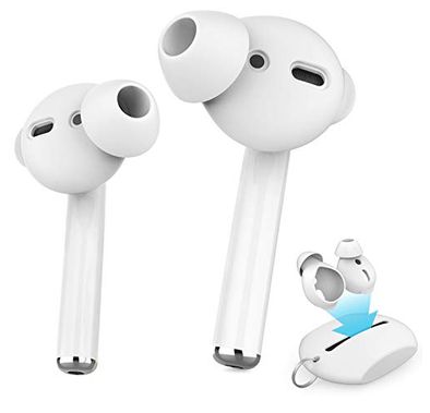 AhaStyle Silicone Cover for Airpods ( 3 Small Pairs ) - White