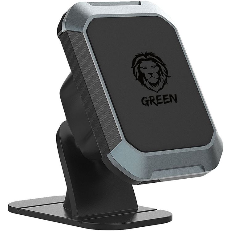 حامل هاتف مغناطيسي للسيارة 2 في 1 من Green Lion متوافق مع الأجهزة مقاس 3.4 بوصة - 7 بوصة، مع امتداد لفتحة التهوية، ودوران 360 درجة، وتشغيل بيد واحدة، و4 مغناطيسات قوية، وتصميم آمن ومستقر ومرن - أسود