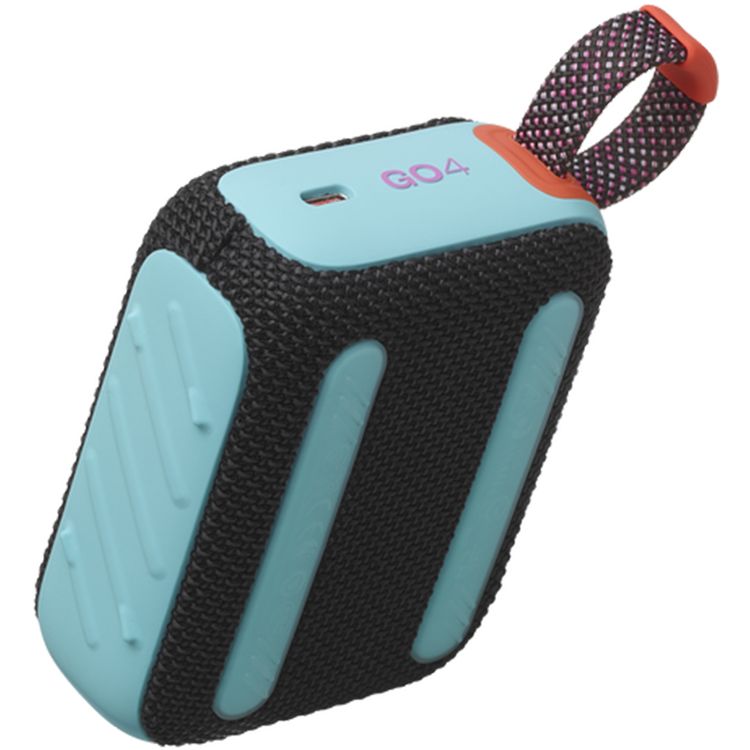 JBL Go4 Portable Wireless Speaker, 7 Hours Music Play Time, Water Proof & Dust Proof, Bluetooth Version 5.3, Rechargeable Battery, Vibrant Color Options, JBL Pro Sound - Black / Orange