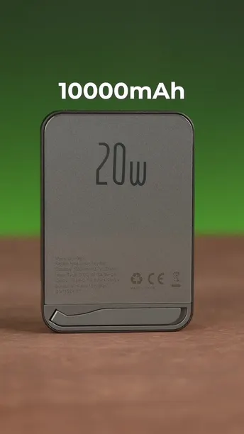 Green Lion Metz MagSafe 10000mAh Power Bank in UAE | PD 20W- Gray Color | (GNMZMG10PBGY)